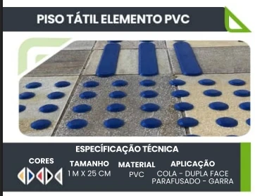 Piso Tátil PVC elemento